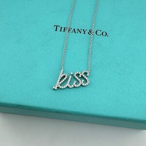 Tiffany & Co. 18k Diamond Paloma's Graffiti Kiss Pendant Necklace